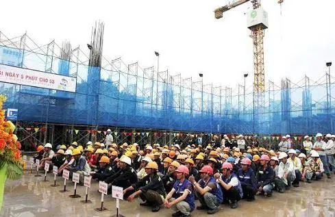 Huấn luyện an toàn lao động - PCCC tại công trình Simco Xuân Đỉnh